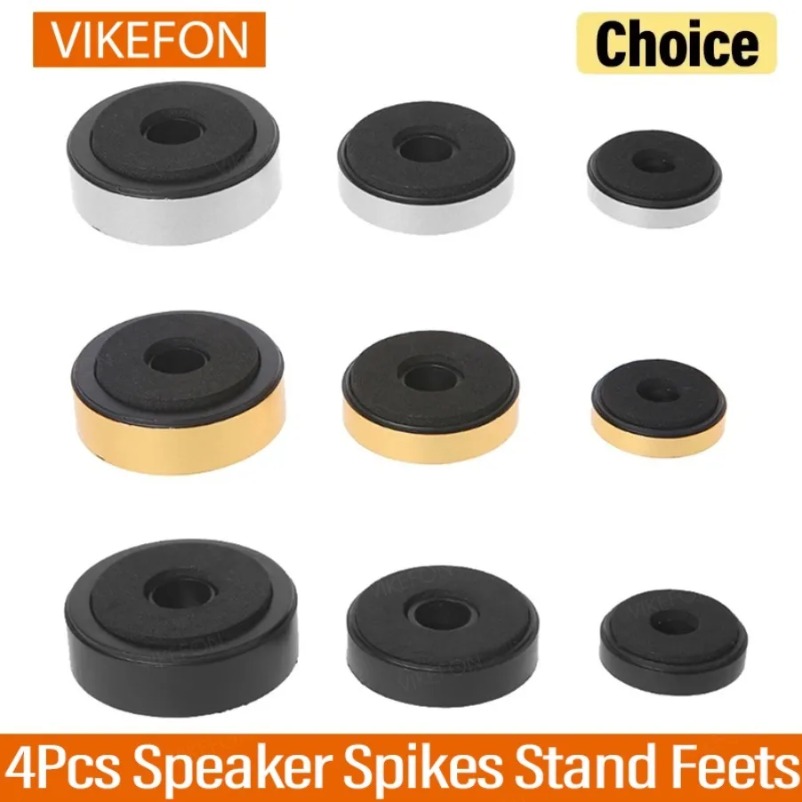 Home Cinema Rack - VIKEFON 4Pcs 스피커 스파이크 스탠드 피트