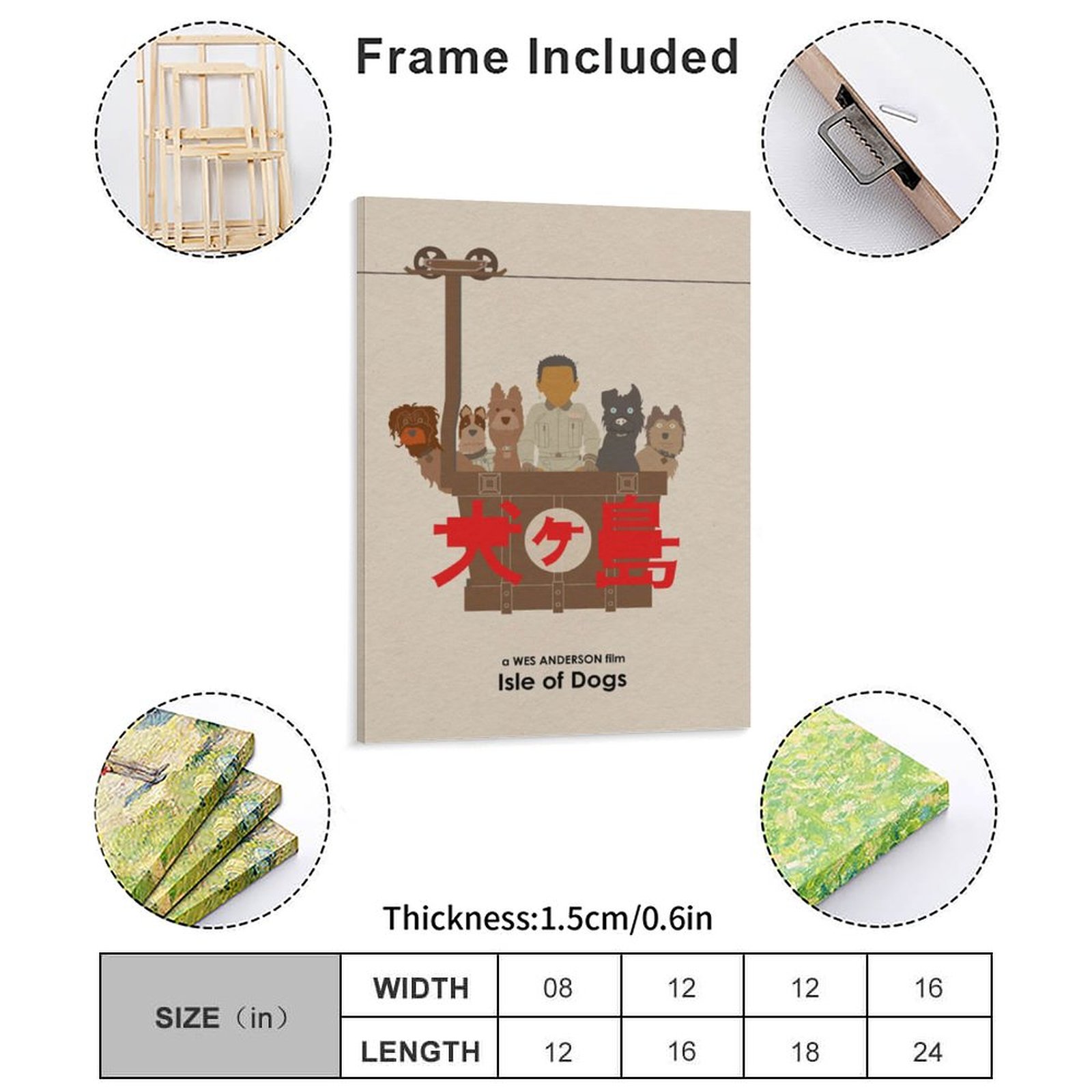 Wes Anderson Isle Of Dogs 영화 캔 - Home Cinema Wall 리뷰 및 가격