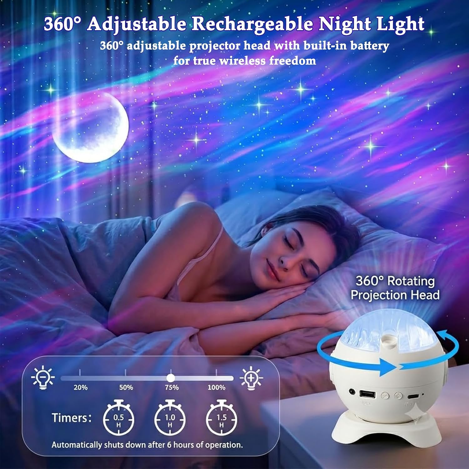 1-4PCS 오로라 스타 프로젝터 블루투스 스피커 효과 - Home Cinema Night 리뷰 및 가격