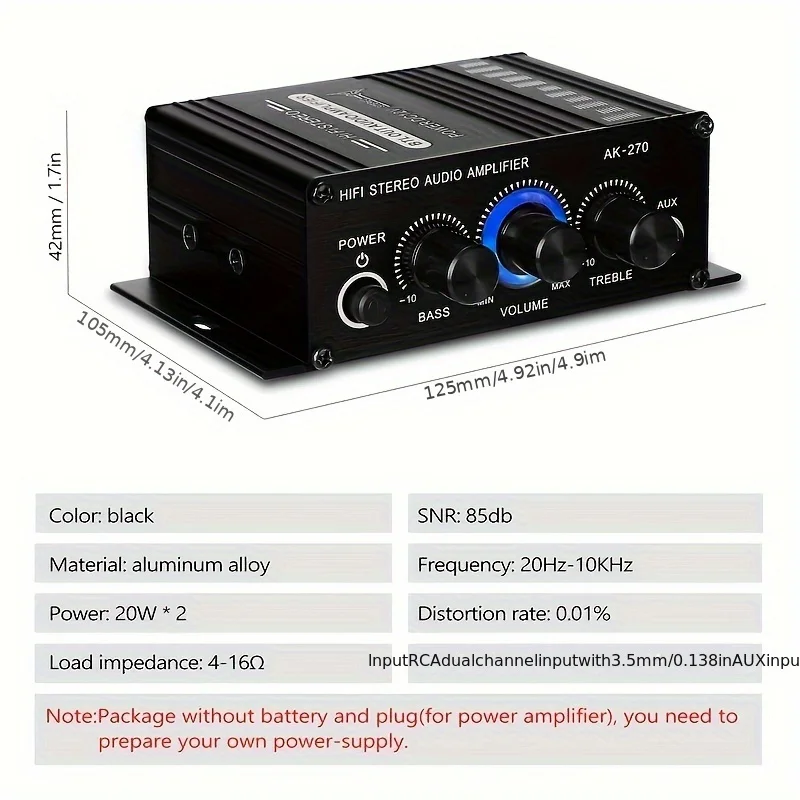 AK-270 HIFI 앰프 채널 2.0 스테레오 오디오 - Home Cinema App 리뷰 및 가격