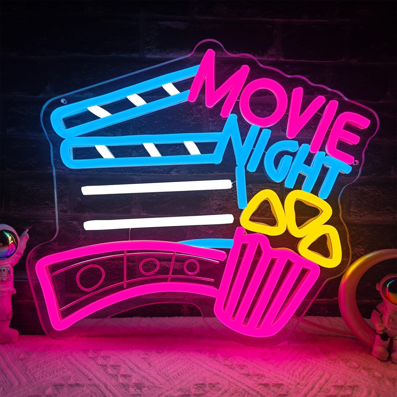 영화의 밤 네온사인 USB 조광 LED 네온 조명, 홈 - Home Cinema Night 리뷰 및 가격