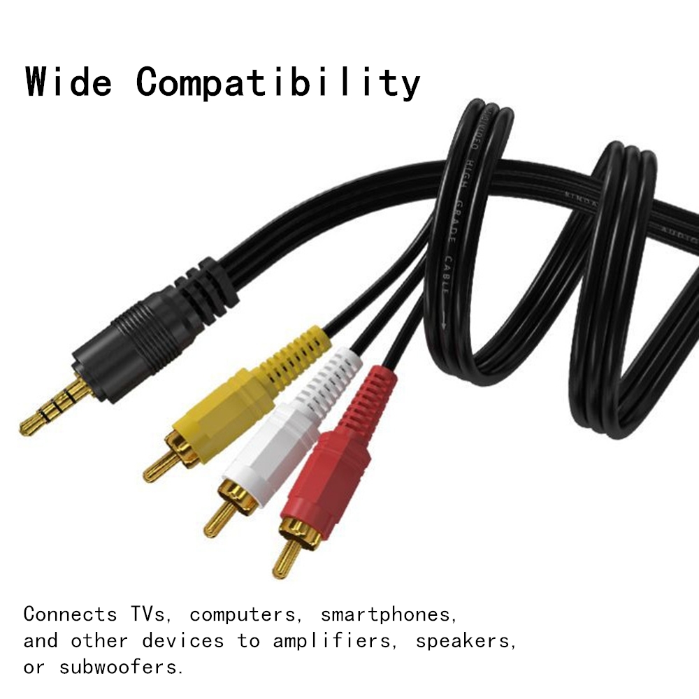 3.5mm ~ 3 RCA 오디오 비디오 케이블 TV 증 - Home Cinema App 리뷰 및 가격
