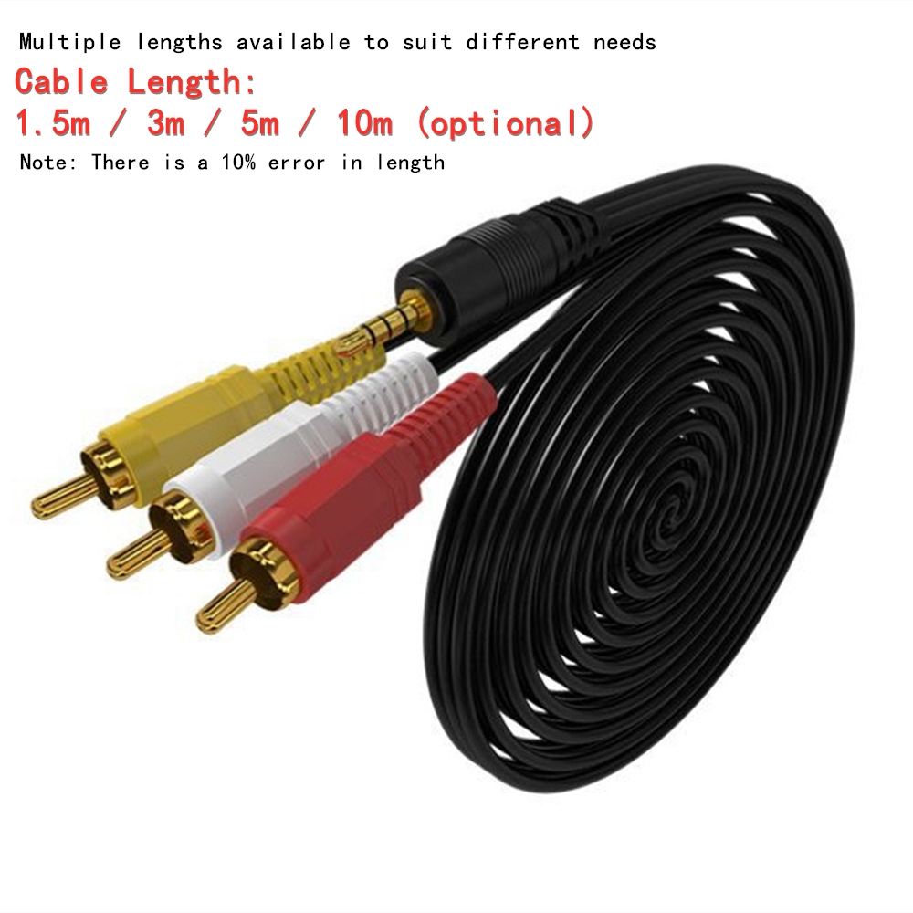 3.5mm ~ 3 RCA 오디오 비디오 케이블 TV 증 - Home Cinema App 리뷰 및 가격