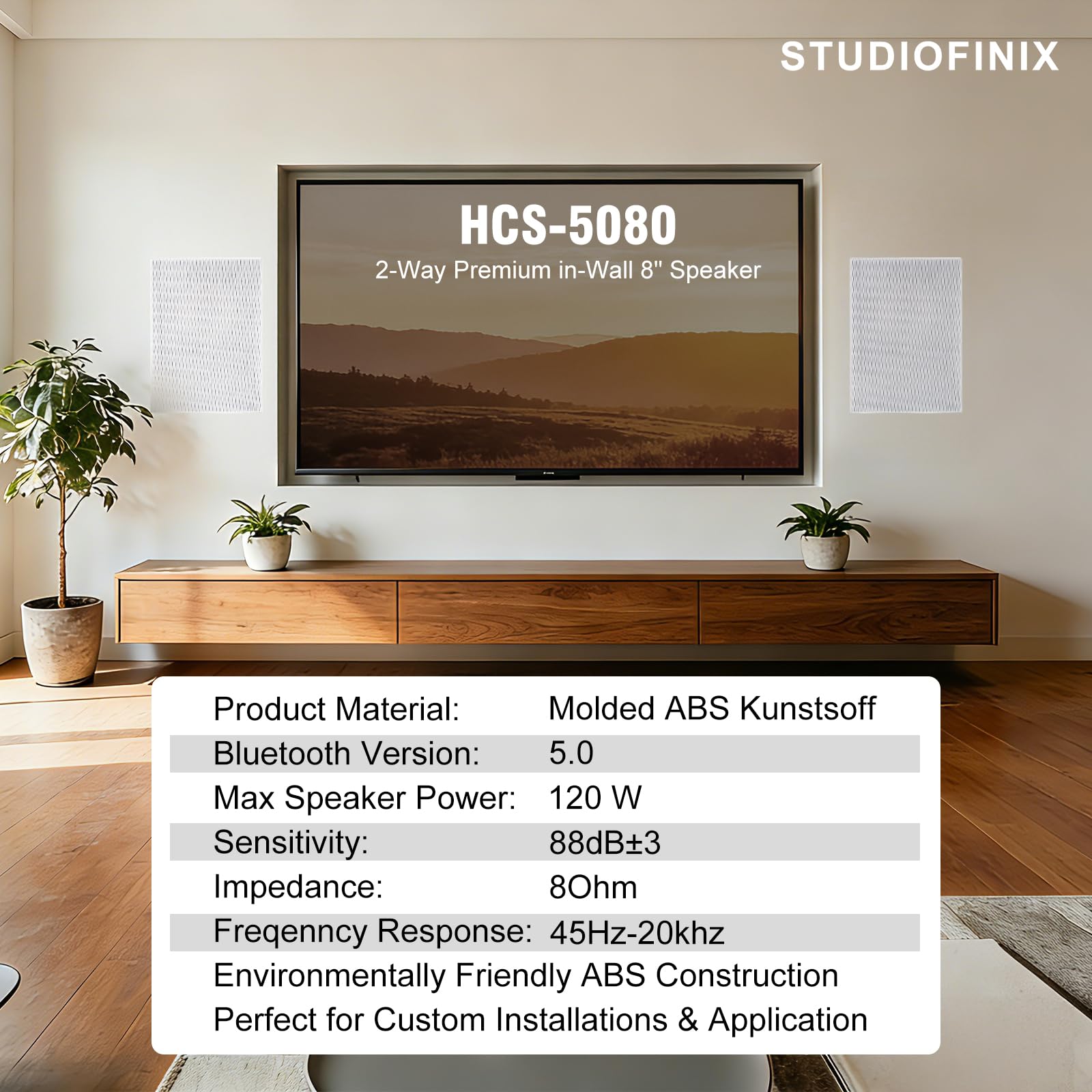 스튜디오피닉스 8인치 2웨이 매립형 스피커 120와트  - Home Cinema Rack 리뷰 및 가격