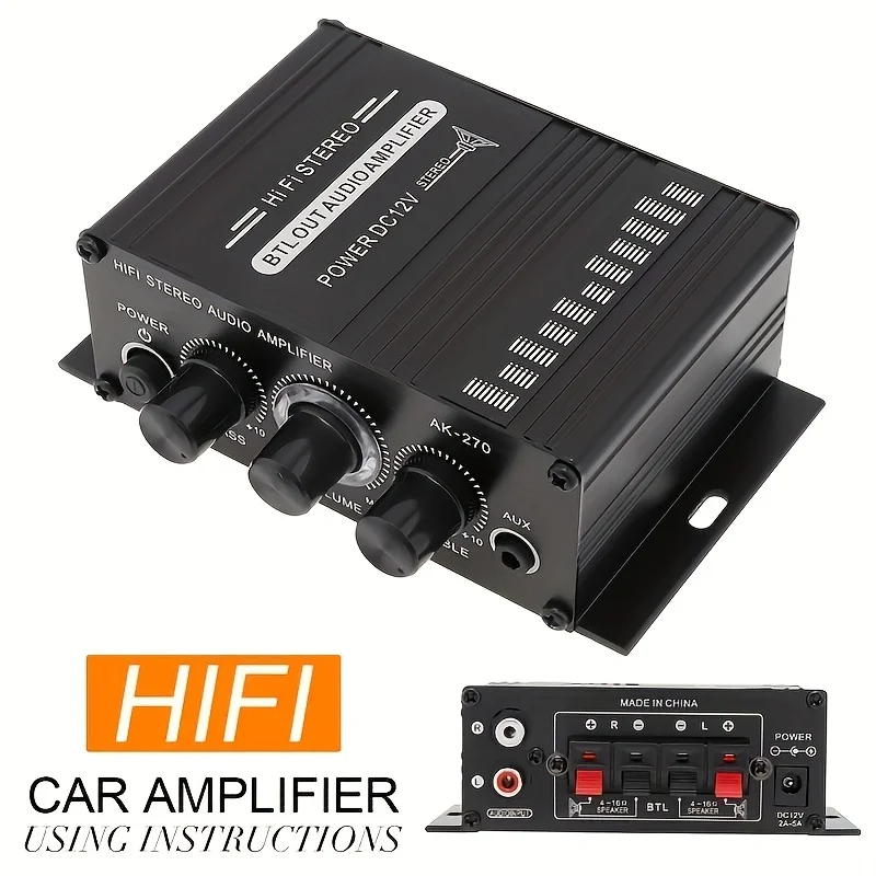 AK-270 400W 미니 파워 앰프 12V/24V 2 - Home Cinema Compact 리뷰 및 가격