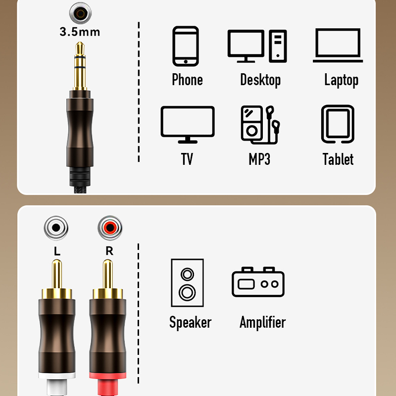 RCA-3.5mm 잭 AUX 오디오 케이블 HiFi 스 - Home Cinema App 리뷰 및 가격